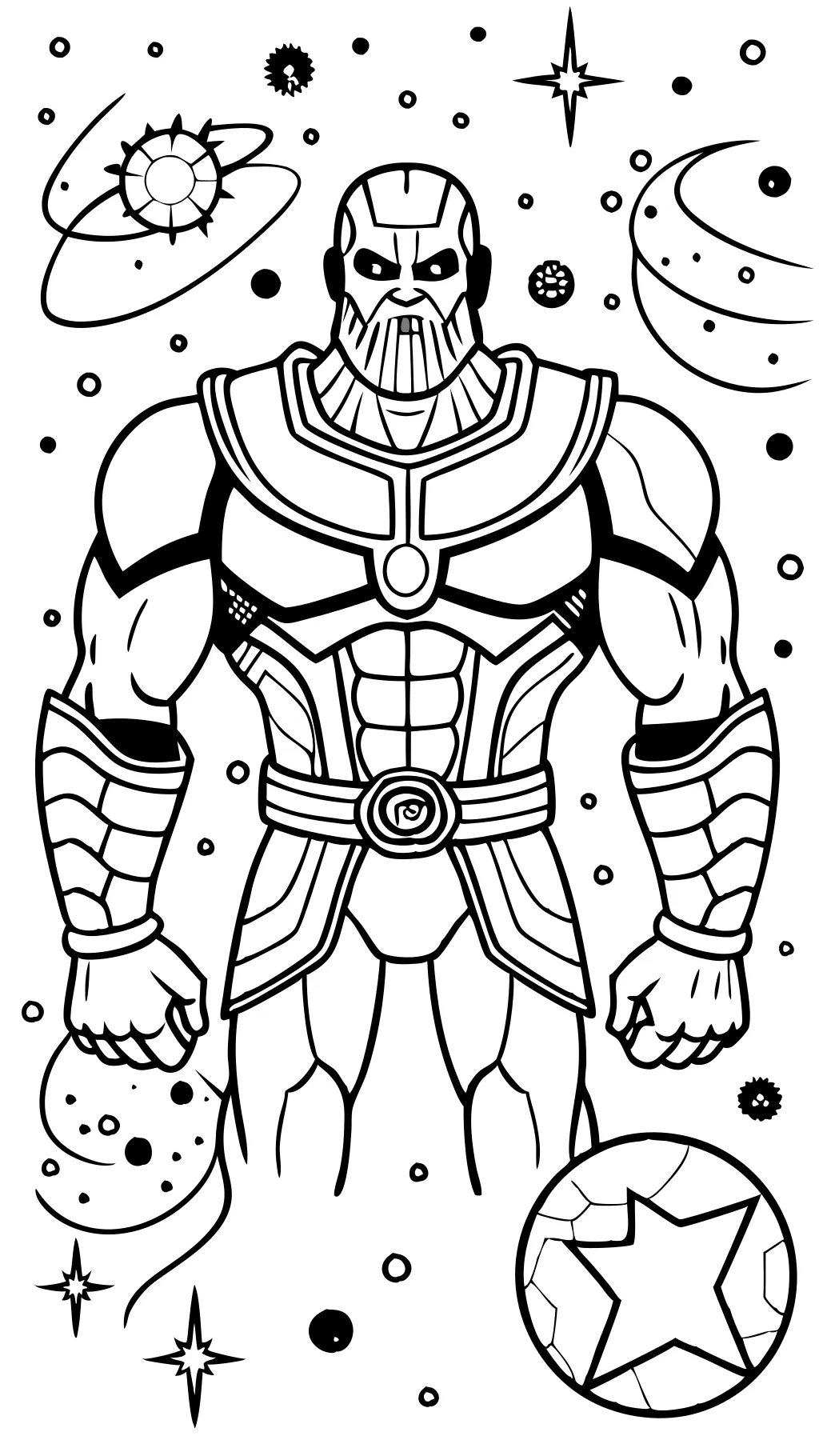 thanos coloring page